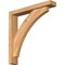 Ekena Millwork Thorton Block Smooth Bracket w/ Offset Brace, Western Red Cedar, 3 1/2"W x 20"D x 20"H BKT0402X20X20THR05SWR - alternate 1